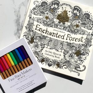 Gift with Purchase | Enchanted Forest Colouring Book & Indigo Markers